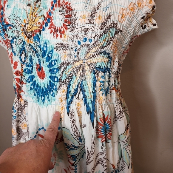 Cotton floral midi dress - Picture 5 of 12